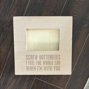 Cream Wooden Photo Frame with Quote